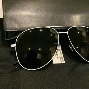 New Saint Laurent white aviators